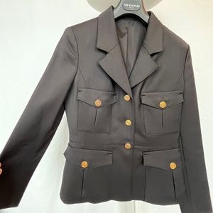 The Kooples (36/4) ultra-fine wool blazer with gold buttons, women's, EUC.